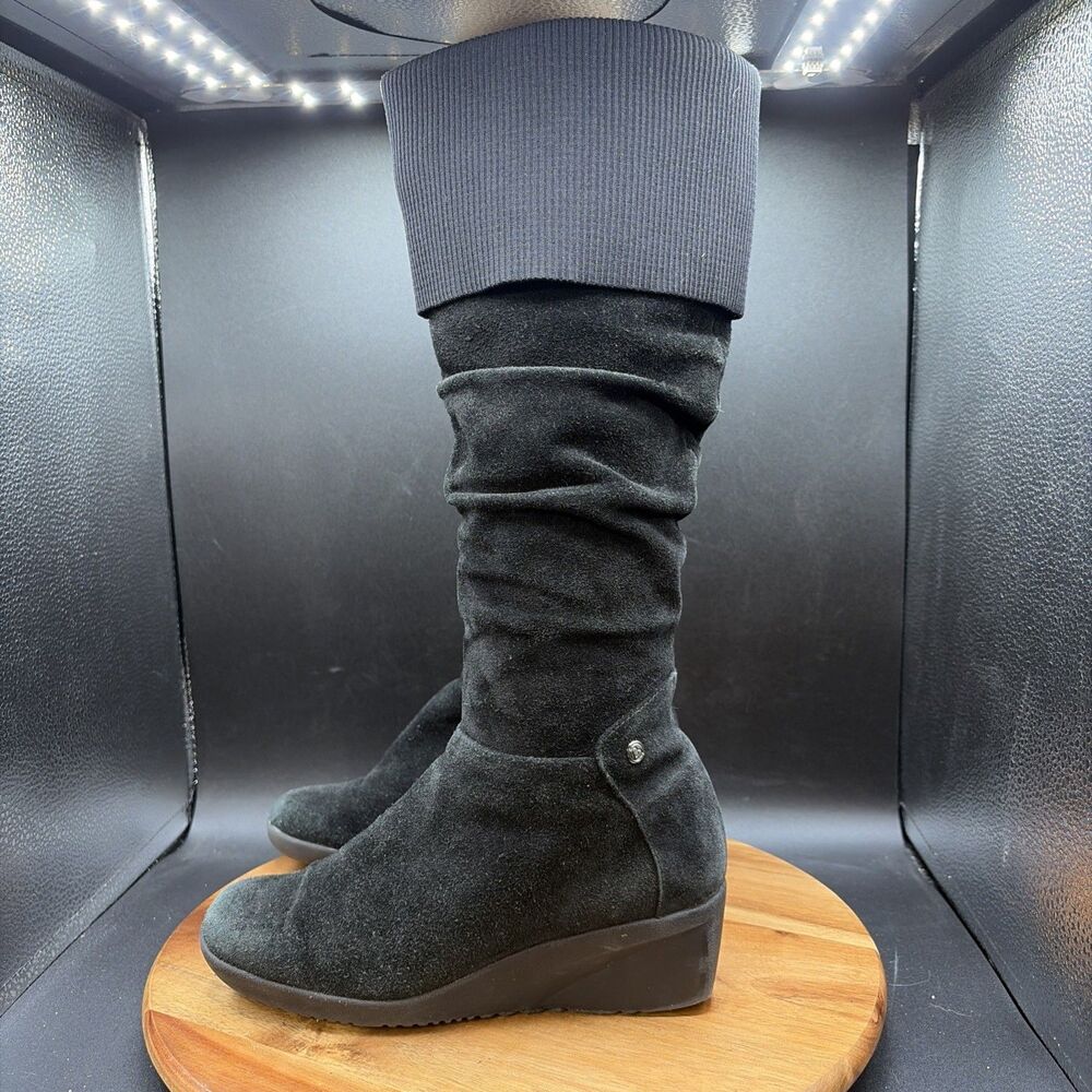 Blondo Canada Knee High Boots Womens Size 6.5 Black Suede 20" Tall Fashion